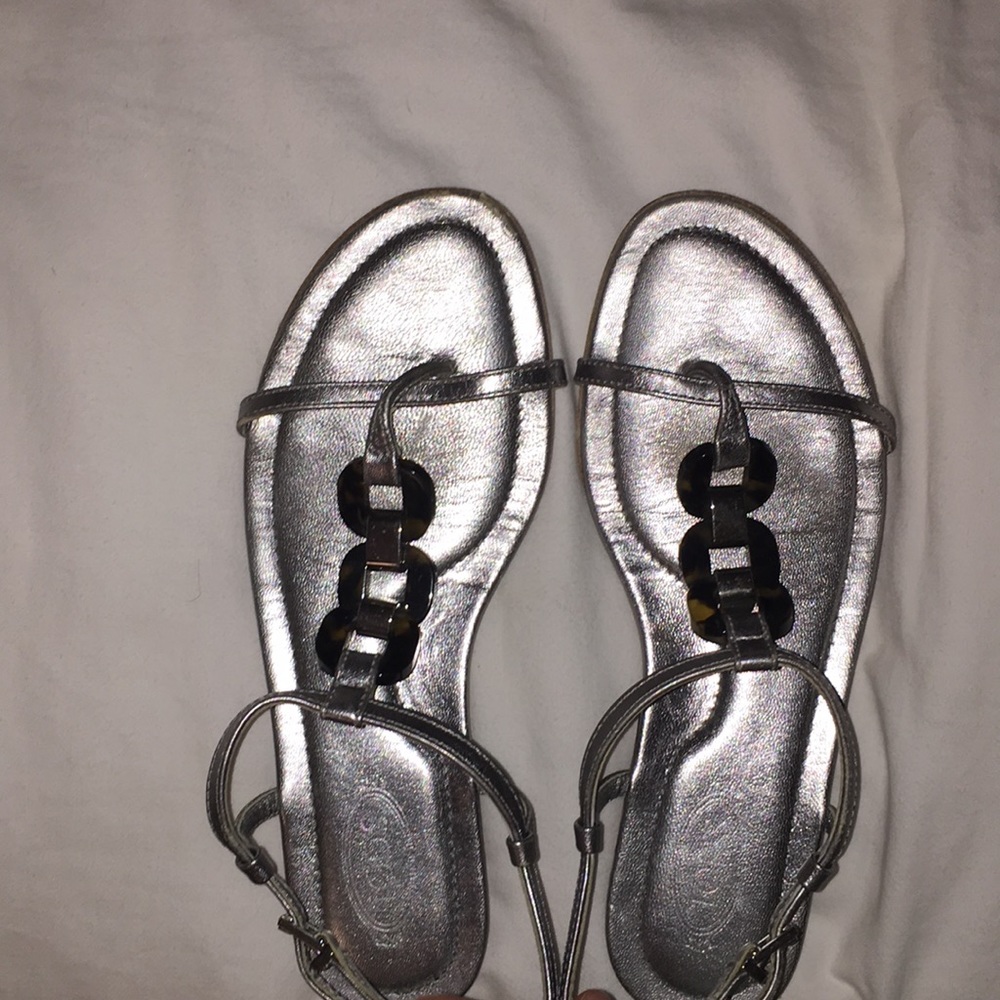 Tod’s Silver Sandals